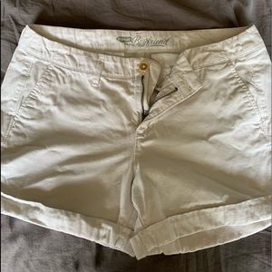 Well-loved, but still white, boyfriend fit shorts
